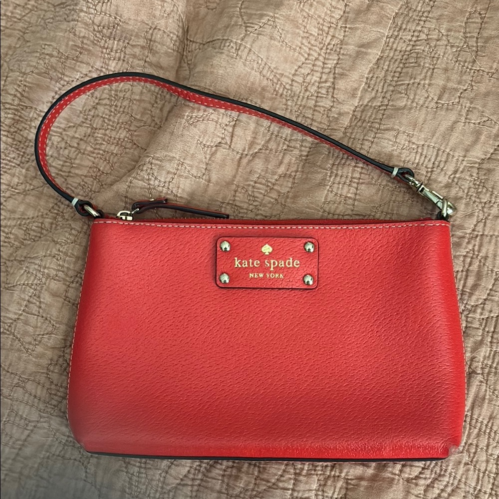 Kate Spade Red Wristlet Clutch
